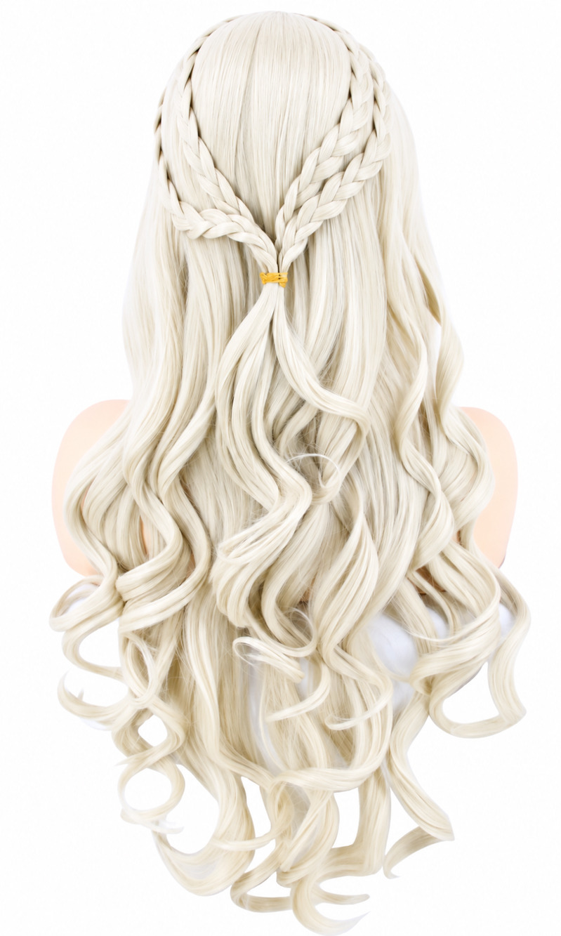 Daenerys Targaryen Cosplay Wig Game of Thrones Dragon Queen Halloween Costume